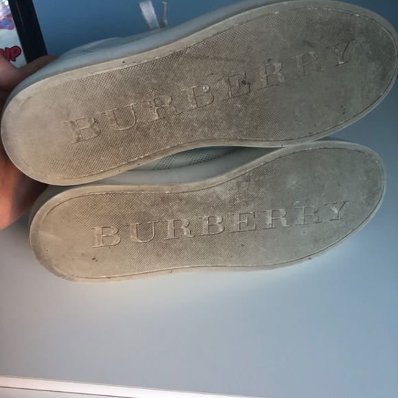 VINTAGE BURBERRY White Sneakers Size 38 Women’s - Picture 5 of 7